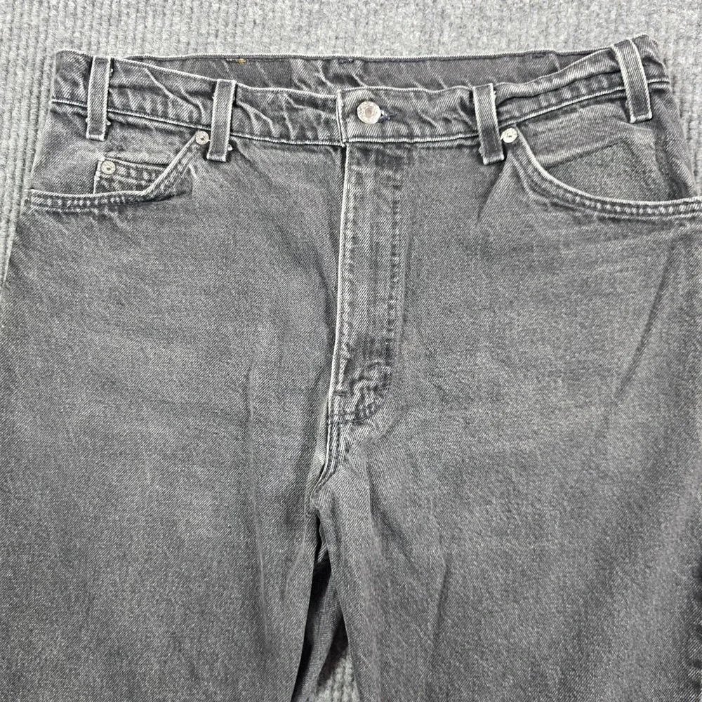 VTG Levi's 550 Jeans Mens 36x32 Gray Relaxed Tapered Orange Tab USA 32x29